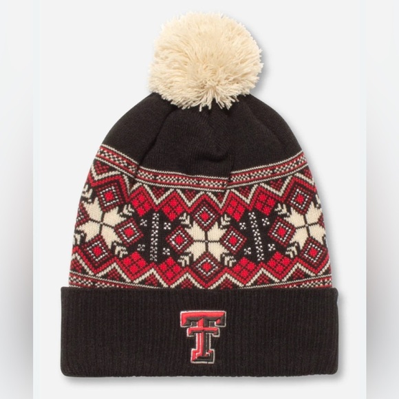 47 Accessories - 47 Brand Texas Tech Black Fair Isle Beanie​